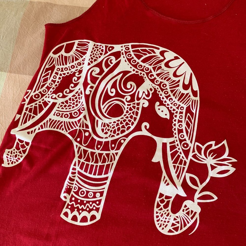 Elephant Tank Top Red - Picture 2 of 3